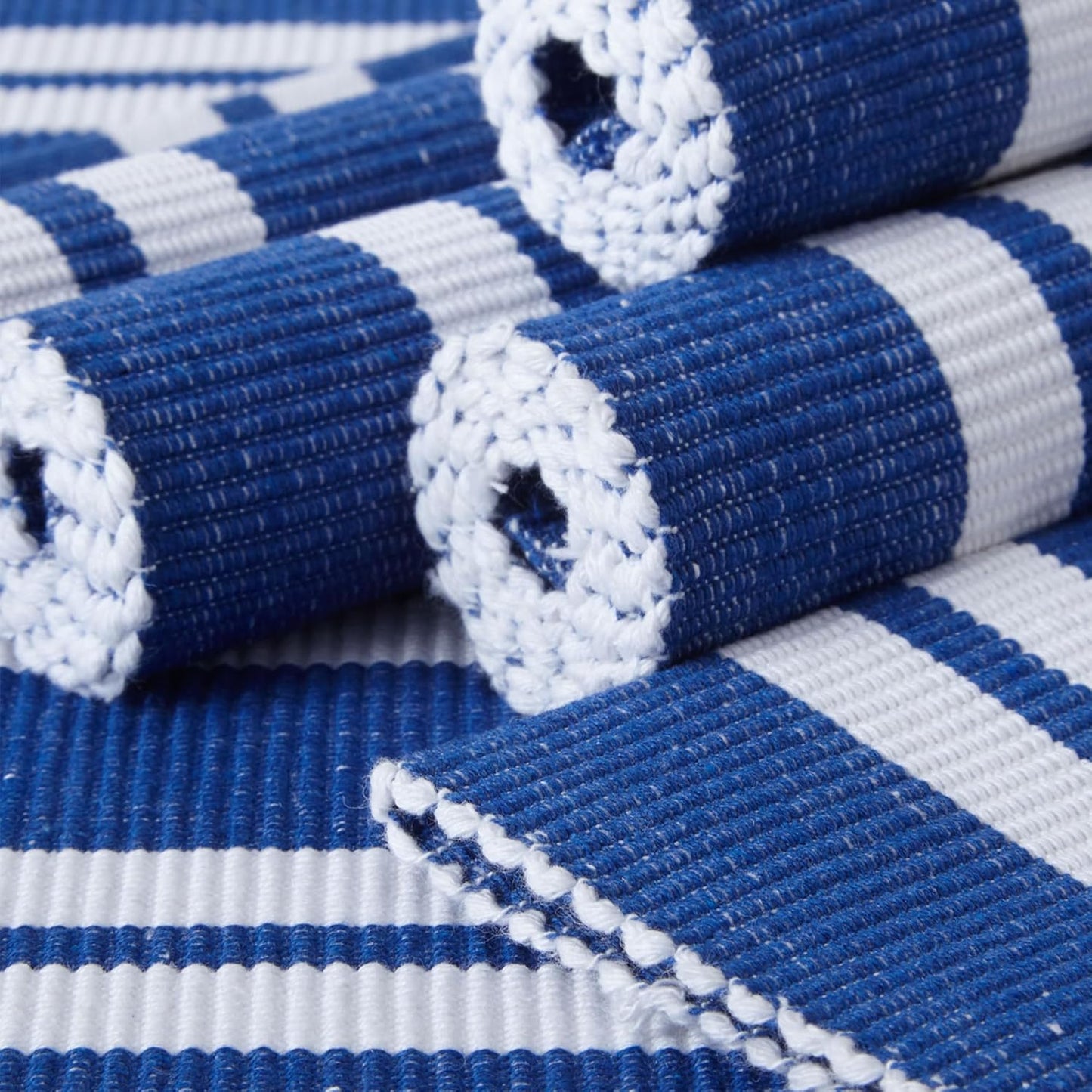 Table Placemats – Ribbed Cotton, Heat-Resistant – 48x32 cm, Set of 6