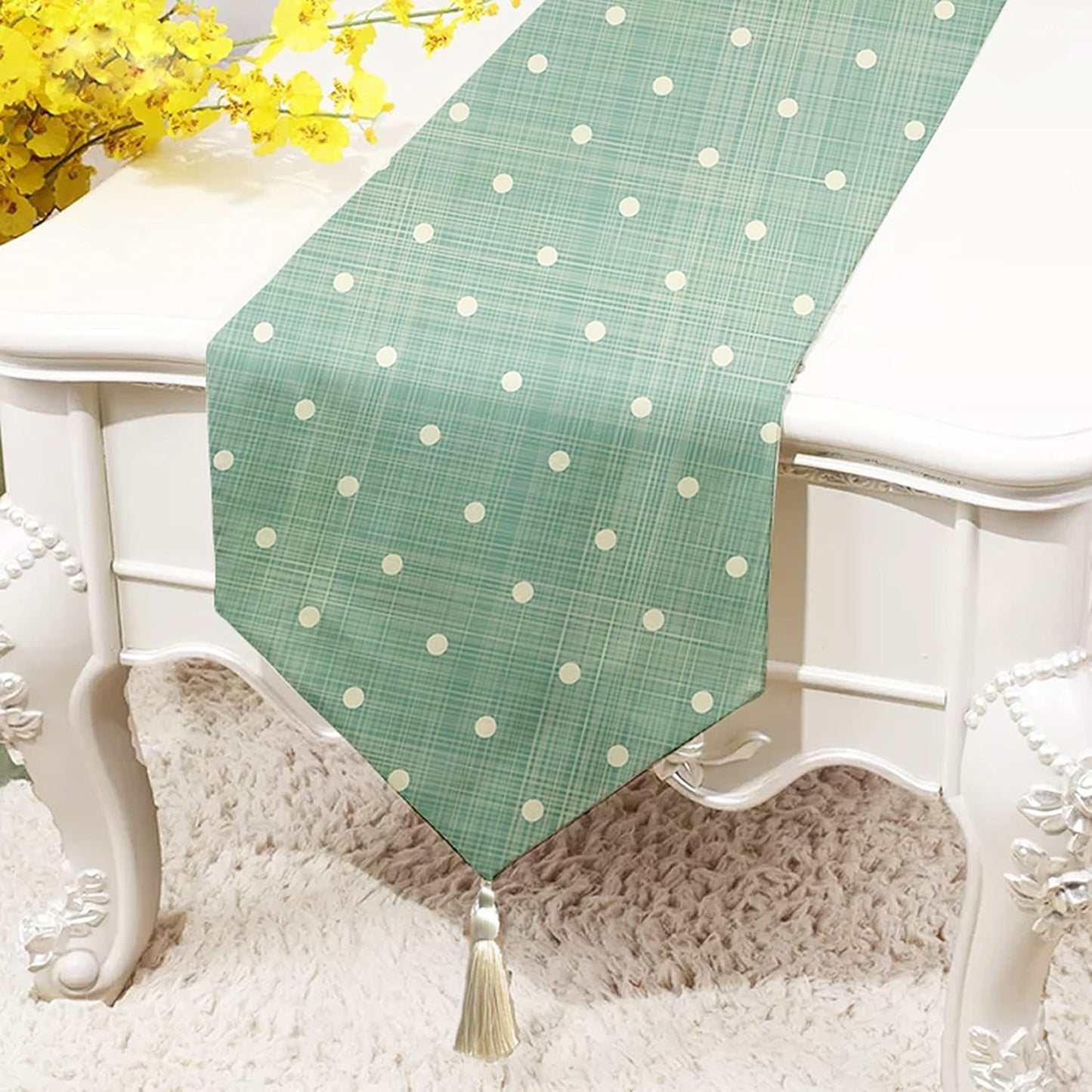 Polka Dot Poly Cotton Table & Bed Runner – 13x72 Inch – Wholesale Home Decor
