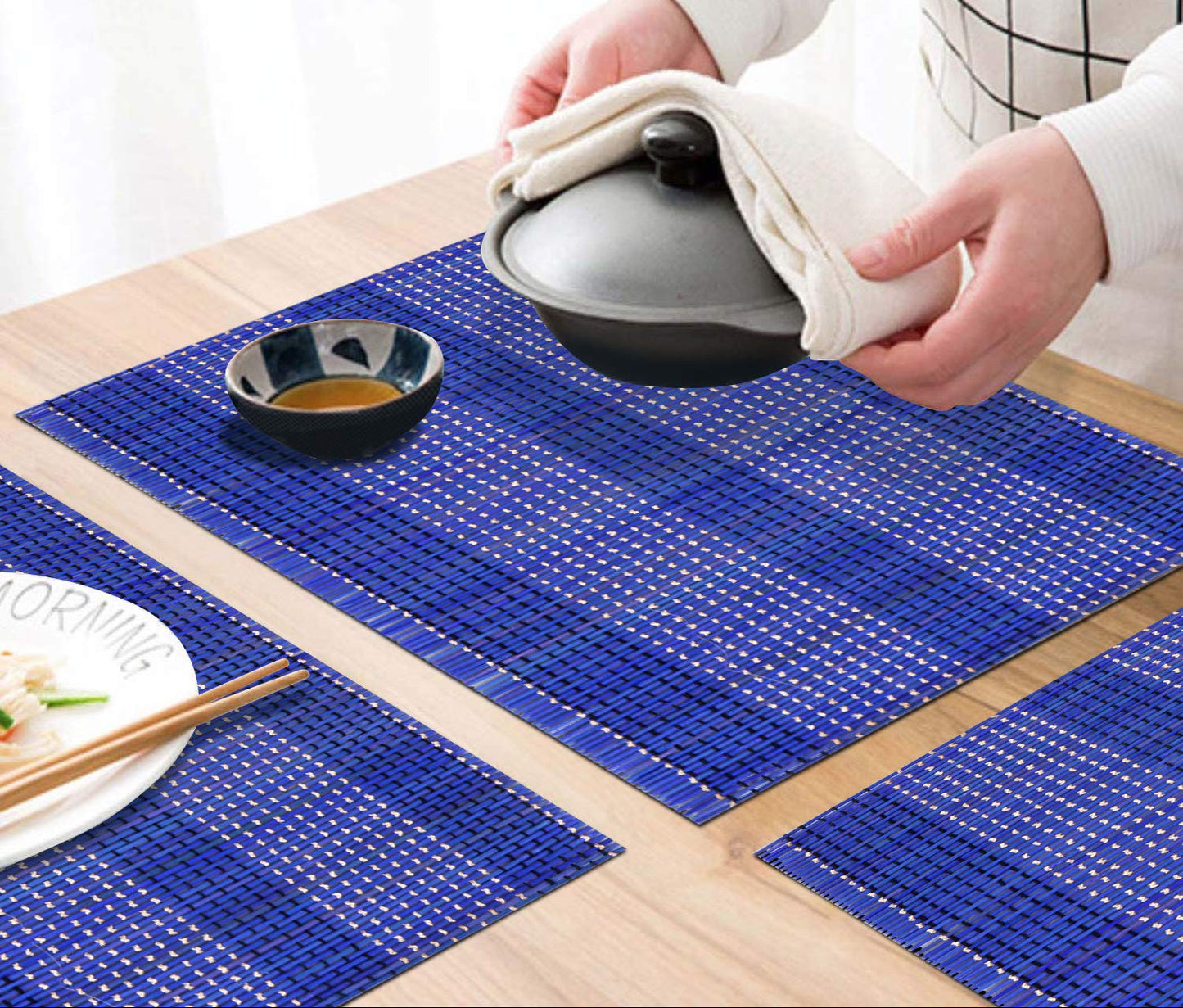 Bamboo Placemats – Reversible Bamboo – Set of 6, 45x30 cm