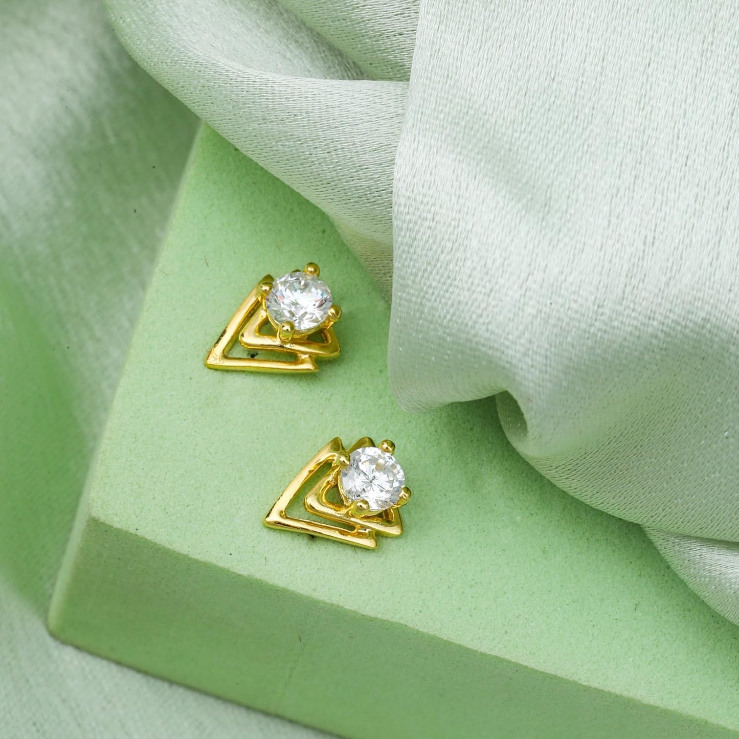 Contemporary Sterling Silver Earrings – Fashion Jewelry – 18K Gold Vermeil Micron Plated – Hypoallergenic