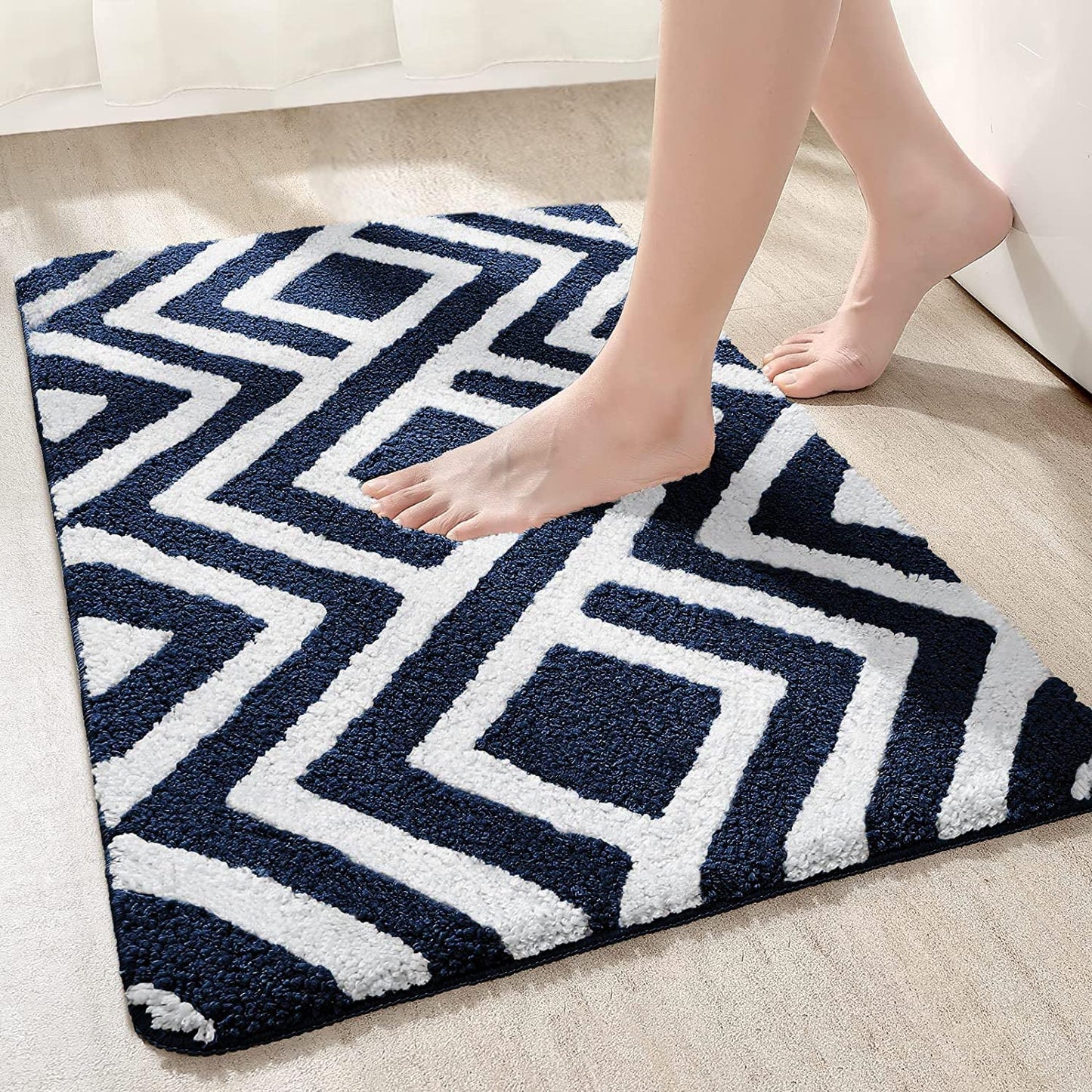 Egyptian Super Soft Solid Microfibre 2000 GSM Bath Mat 40x60 cm Pack of 1 | Super Absorbent Anti Skid Door Floor Mat
