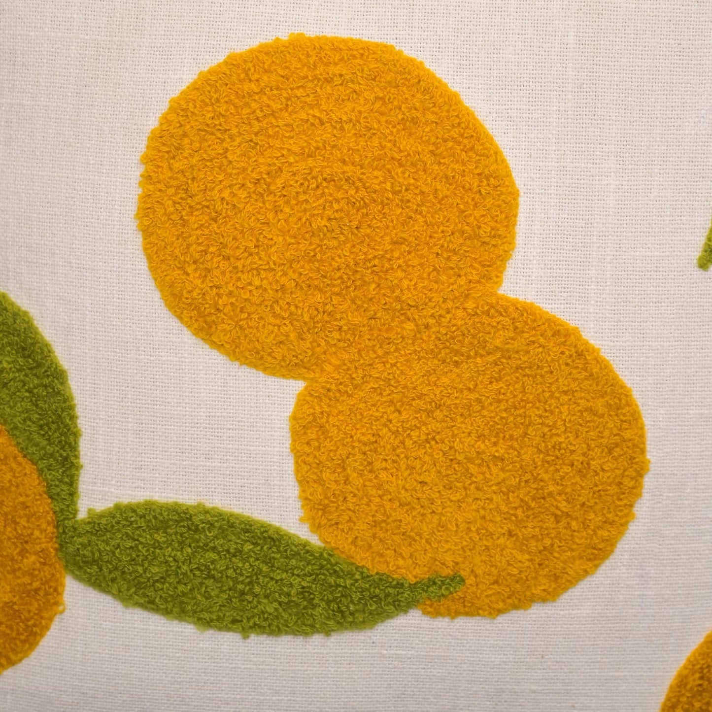 Orange Punch Needle Pillow – Decorative Cushion Cover – Hand-Tufted Tassel Design – 16x16