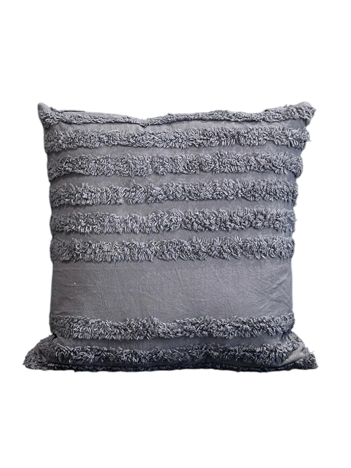 Tufted Cushion Cover – 100% Cotton Boho Style – 16x16 inch