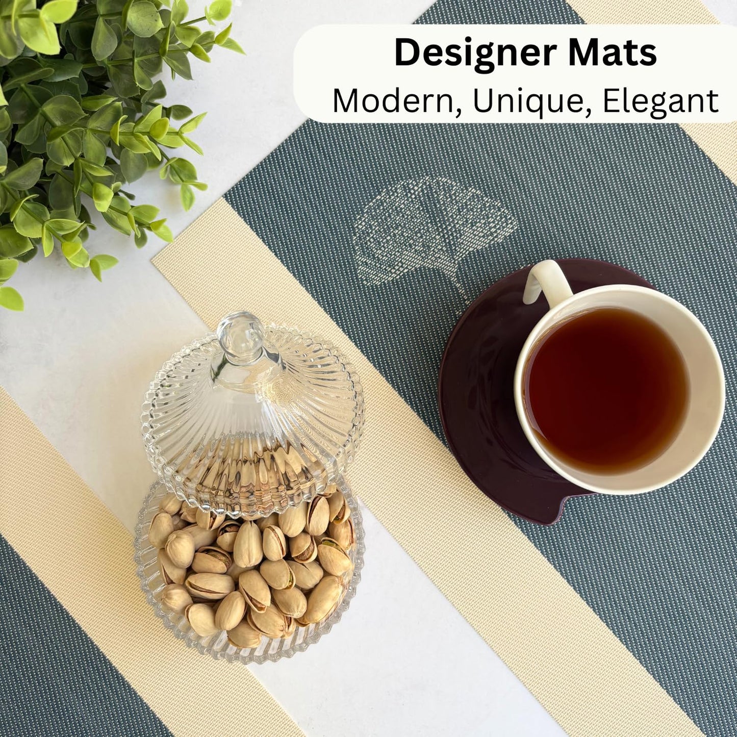 Dining Table Placemats – Woven PVC Anti-Skid – Set of 4