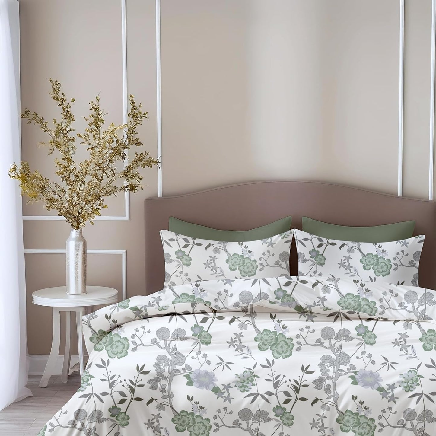Double Bed Bedsheet Set - 100% Cotton 144TC - Soft & Breathable, 2 Pillow Covers