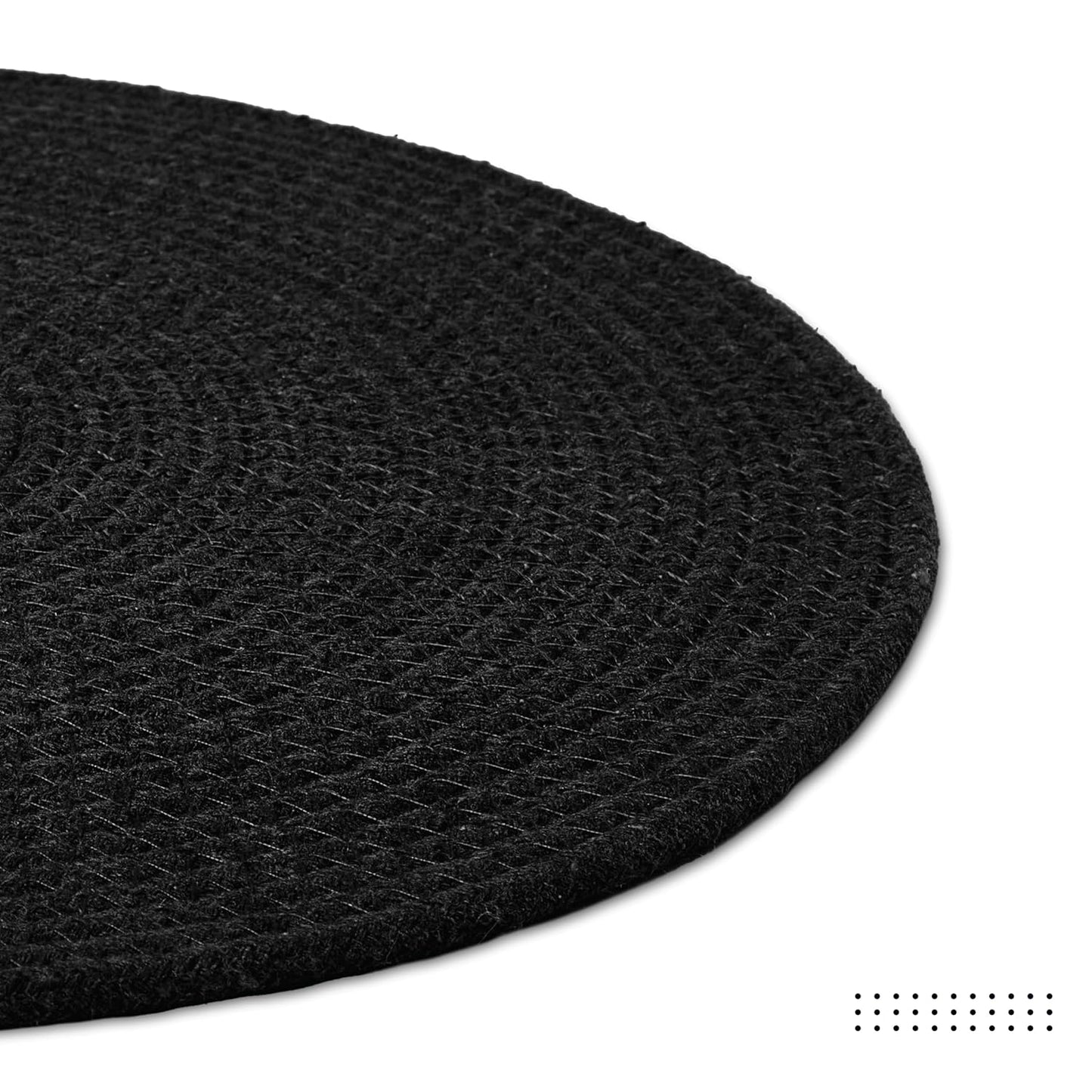 Round Table Mats – Cotton Ribbed – 32cm Diameter Set of 4