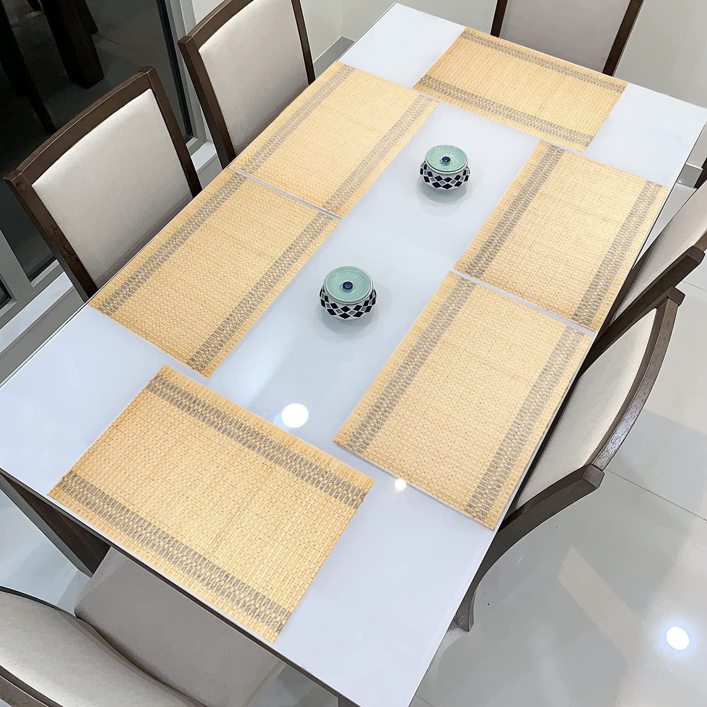 Placemats – Reversible Bamboo – 45x30 cm, Set of 6