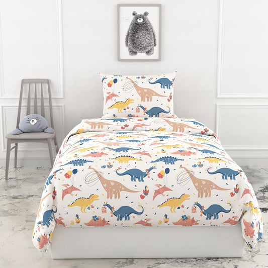 Single Bed Sheet Set - 100% Pure Cotton 144TC - Single with Pillow Cover