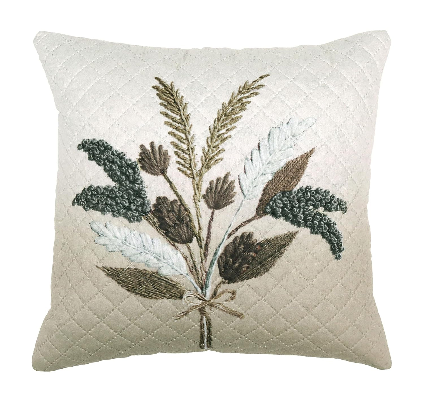 Set of 5 Floral Print Cushion Covers – Sofa Accessories – Polycotton Blend with Invisible Zipper – 16x16 inch