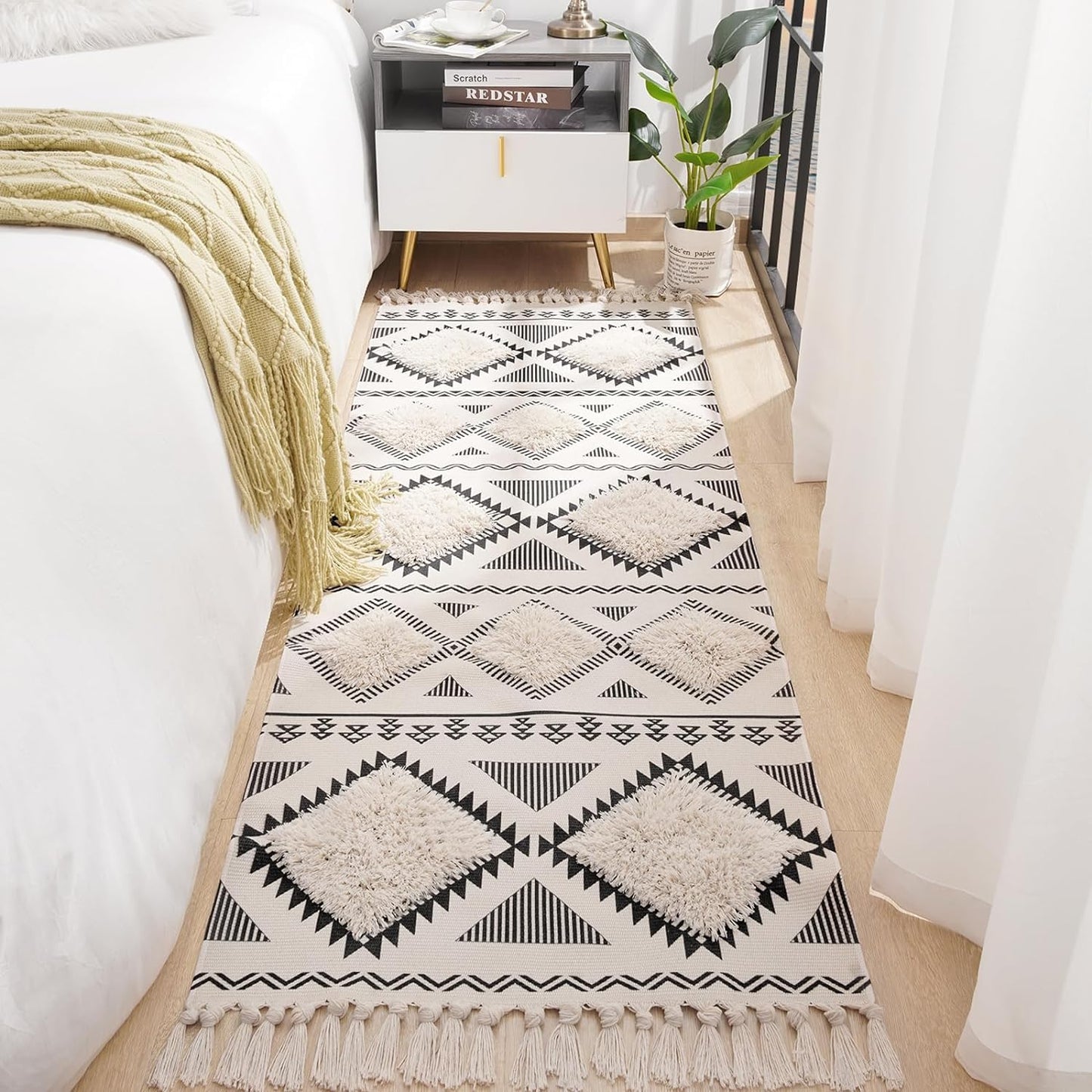 Hand Woven Tufted Rug Runner – Export Quality Cotton – 2x5 ft (60x152 cm)