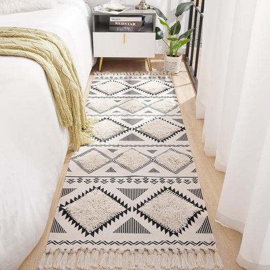 Hand Woven Tufted Rug Runner – Export Quality Cotton – 2x5 ft (60x152 cm)