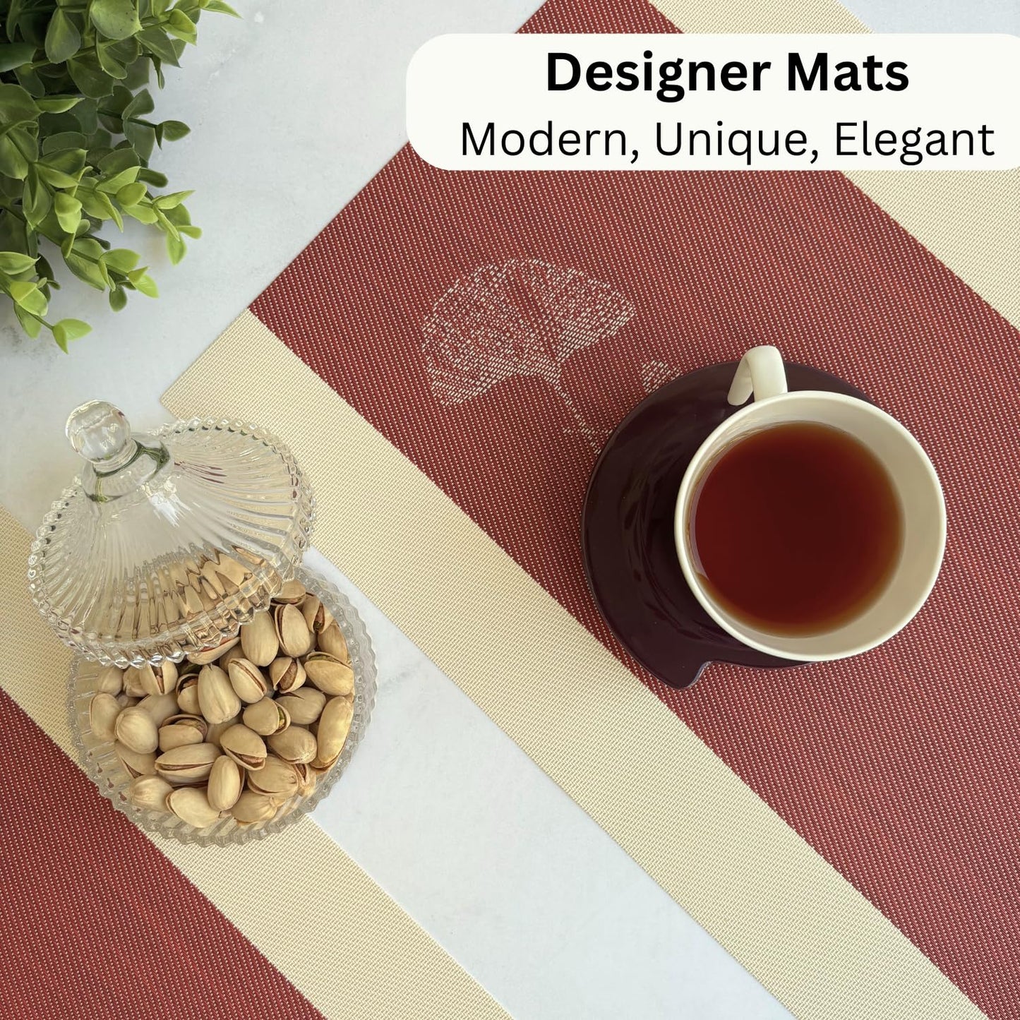 Table Placemats – Woven PVC – Set of 4 – Anti-Skid