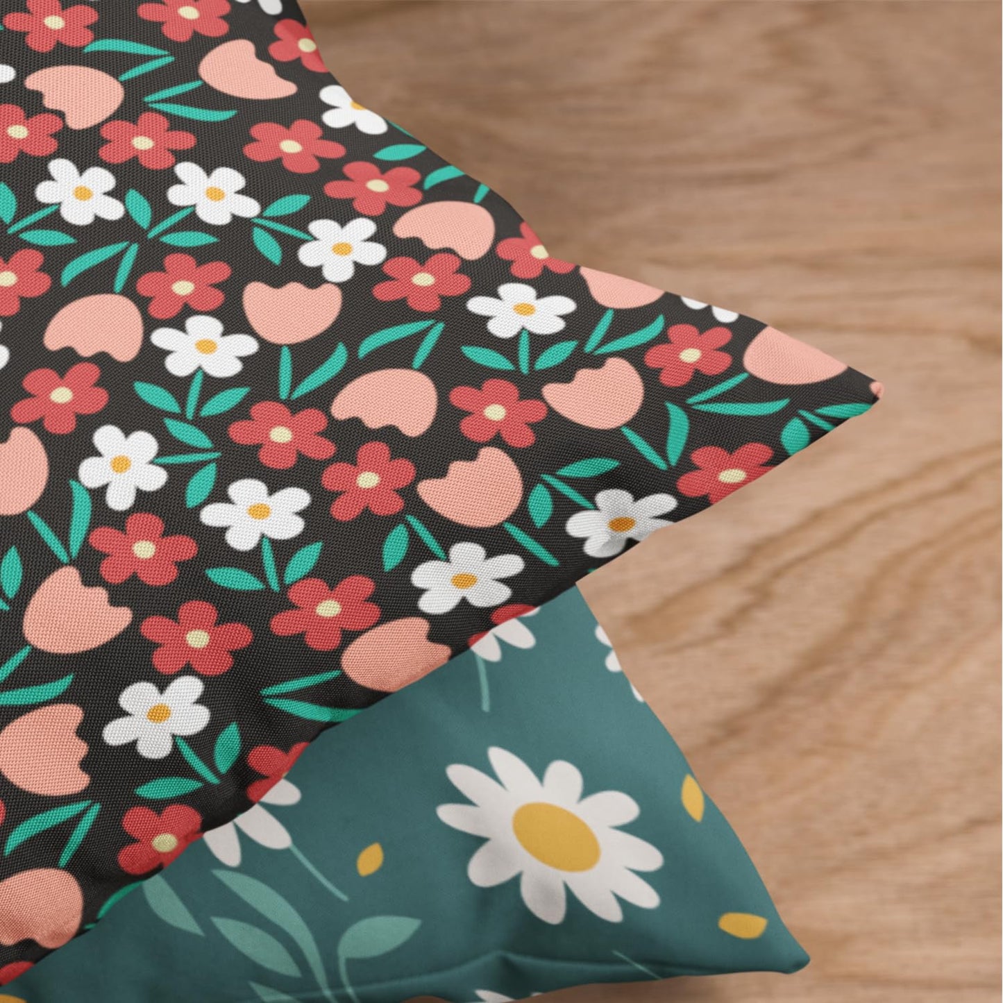 Digital Print Velvet Cushion Covers – 18x18 inch, Floral & Abstract, Pack of 2