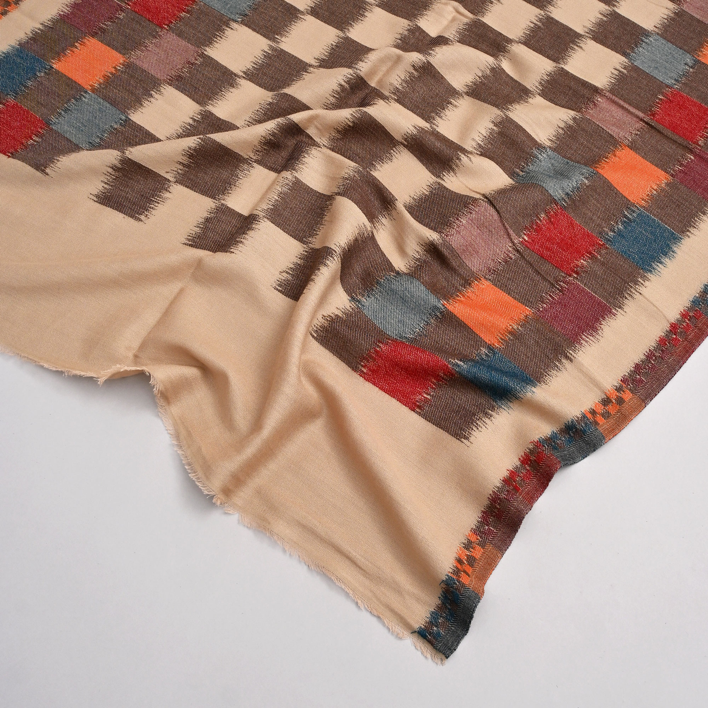 Scarf | Ikkat Merino Wool Unisex | Handcrafted