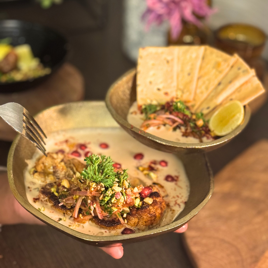 Textured Aluminium Serving Bowl - Gold Finish, Small & Large Sizes