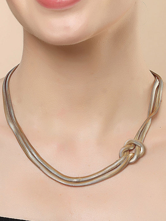 Gold-Plated Chain – Jewellery Necklace – Alloy – Secure Lobster Closure – 58 cm