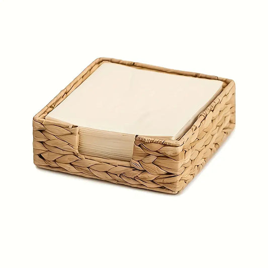 Rustic Woven Storage Basket - Natural Shelf Organizer for Home