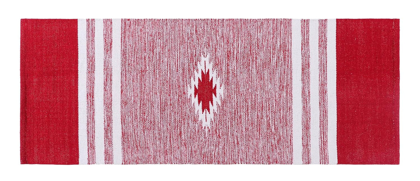 Hand Woven Cotton Runner – 100% Natural – 2x5 ft (60x152 cm) – Artisan Crafted
