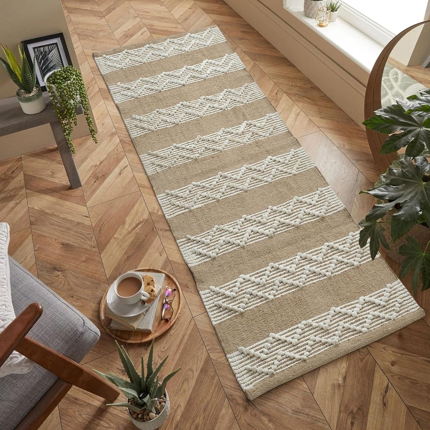 Hand Woven Cotton Rug – Export Quality – 2x5 ft (60x152 cm)