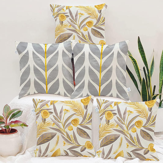 Wholesale Cushion Covers – Polycotton Floral Print – 18x18 Inch, Set of 5