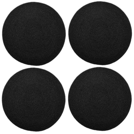 Round Table Mats – Cotton Ribbed – 32cm Diameter Set of 4