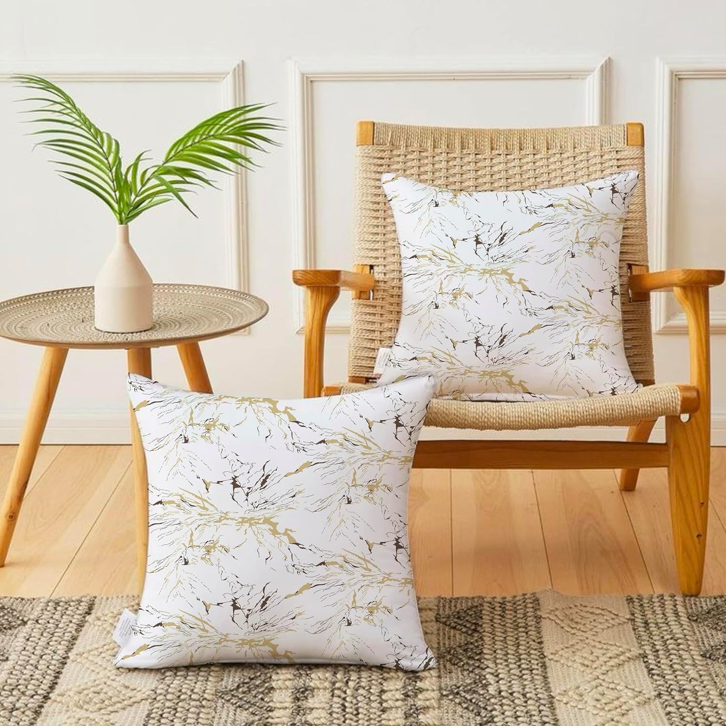 Cushion Covers – Poly Cotton 180 GSM Modern Print – 16x16 Inch Set of 2