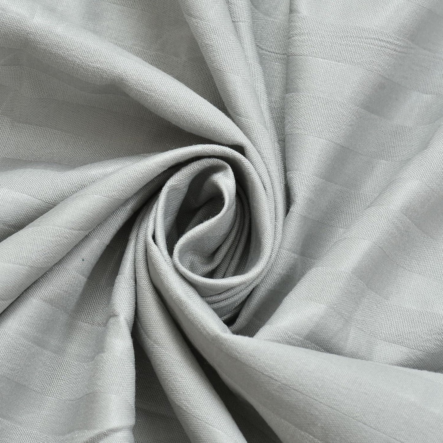 King Size Bedsheet Set - 220 TC Glace Cotton Satin Stripes - Double Bed, 3-Piece Pack