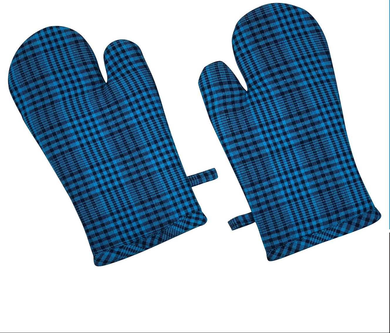 Oven Mitts – Heat Resistant Kitchen Gloves – Cotton Polyfill – Set of 2 (12"x8")