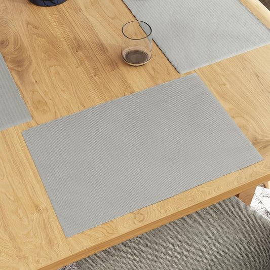 Dining Table Mats – Ribbed Cotton – Set of 6 (48x32 cm)