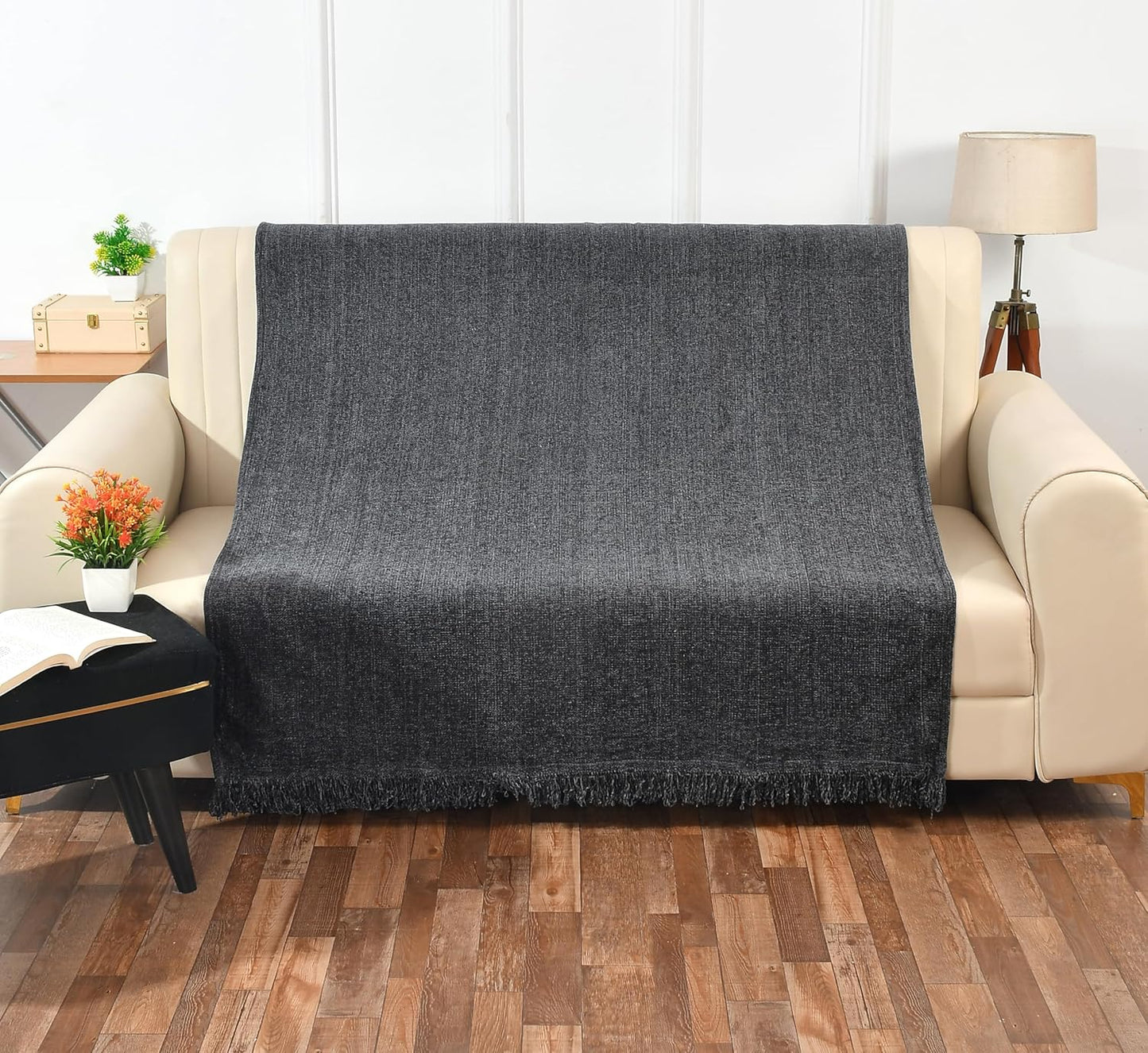 Soft Chenille Throw – Throw Blanket – Waffle Weave Polyester – 130x180cm Single