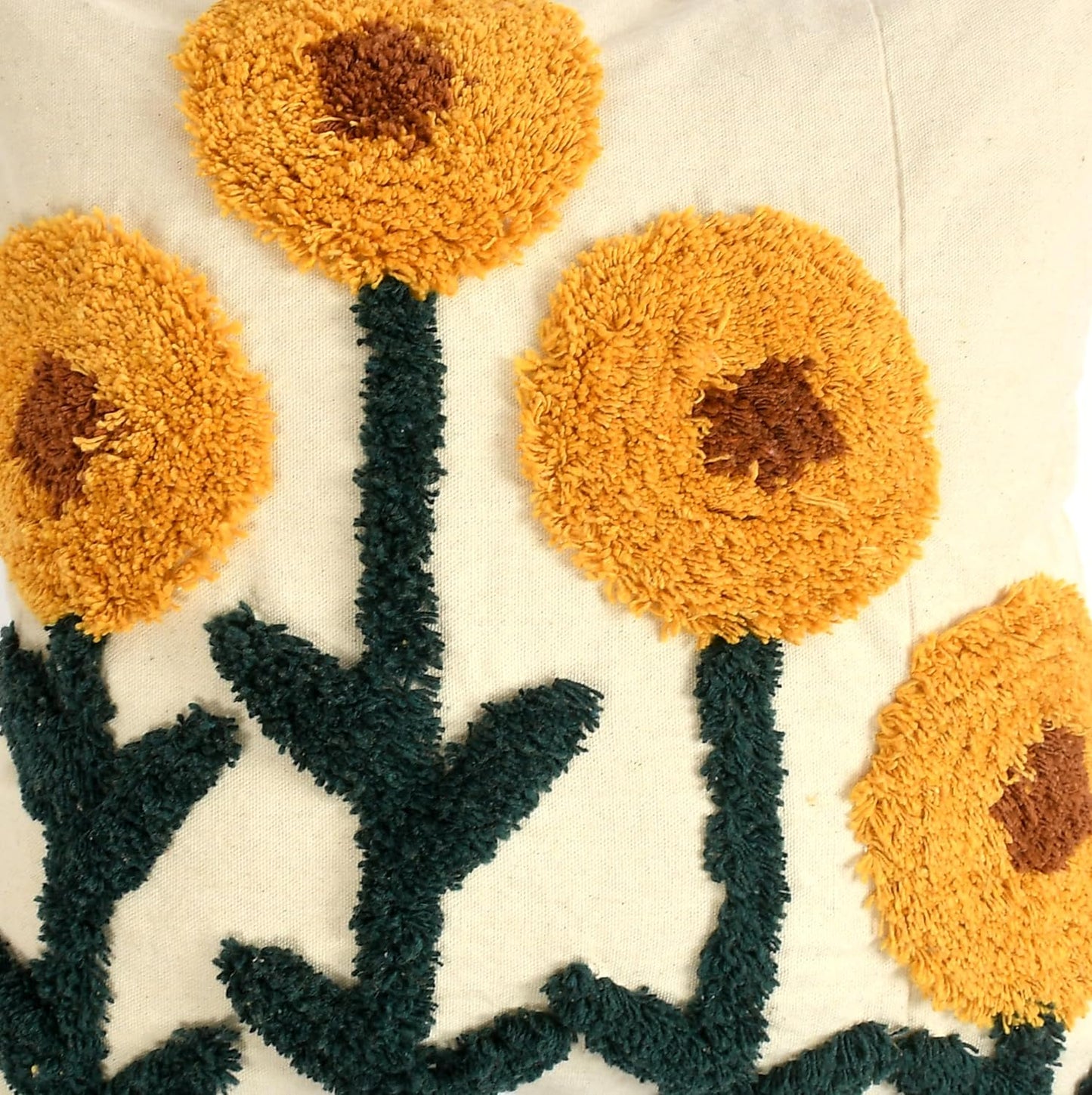 Cotton Tufted Cushion Cover – 16x16 inch – Retail Home Decor