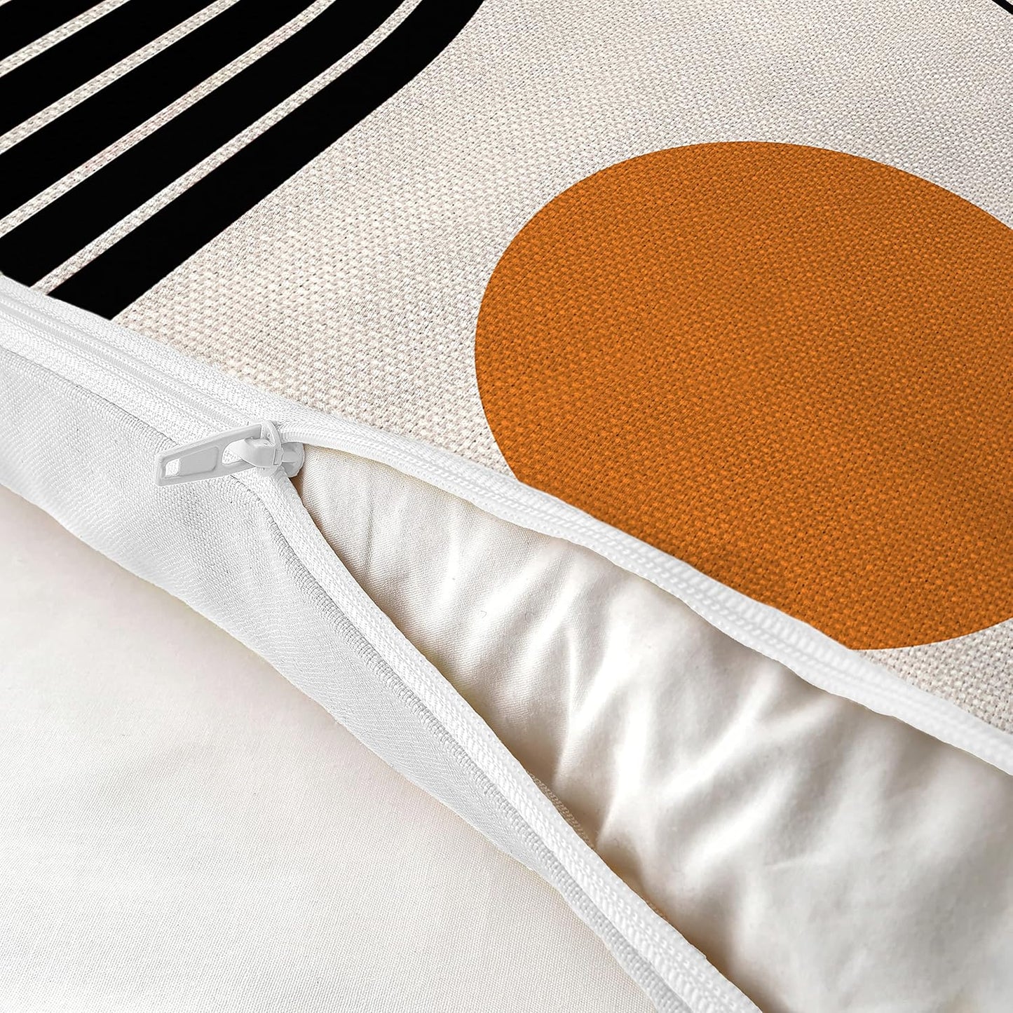 Cushion Covers – Geometric Cotton Digital Print, Hand Stitched – 16x16 Inch, Set of 5