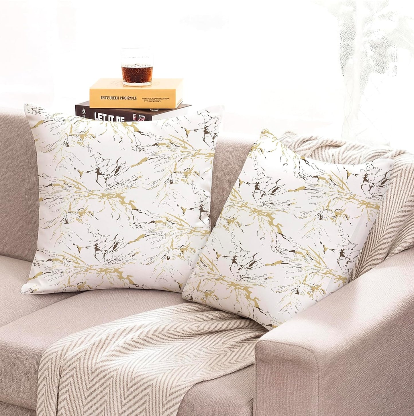 Cushion Covers – Poly Cotton 180 GSM Modern Print – 16x16 Inch Set of 2