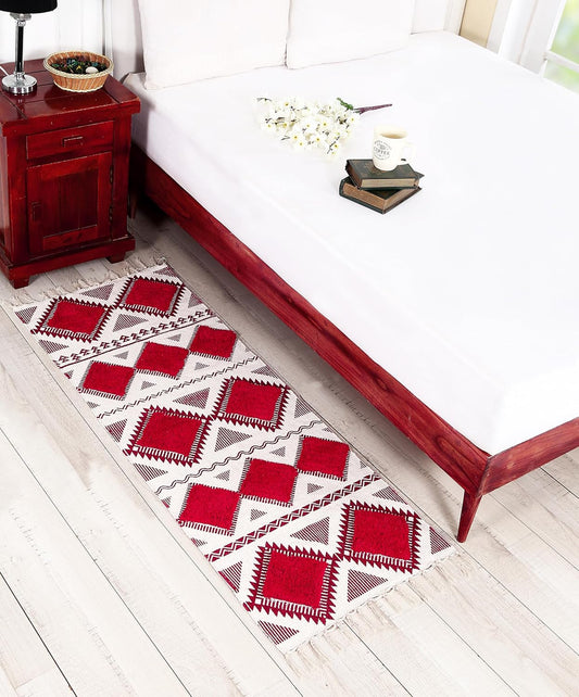 Hand Woven Rug Runner – Tufted 100% Natural Cotton – 2x5 ft (60x152 cm)