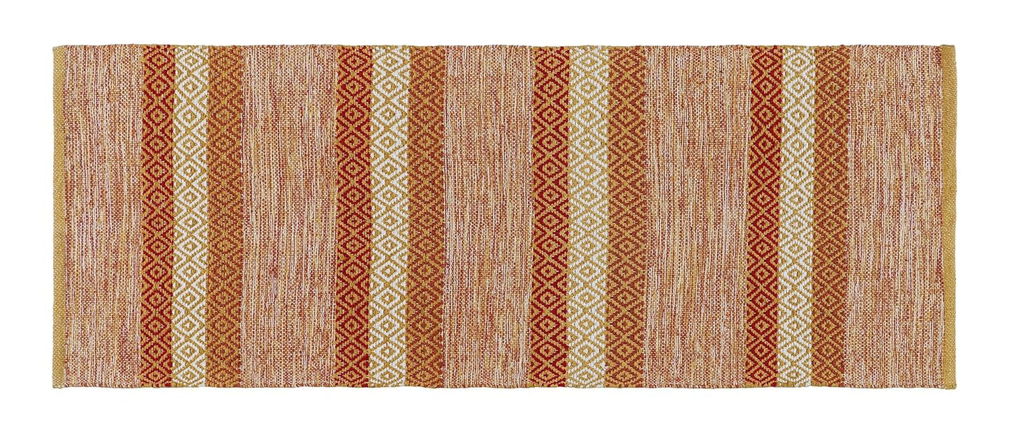 Hand Woven Cotton Rug – Tufted Diamond Pattern – 2x5 ft