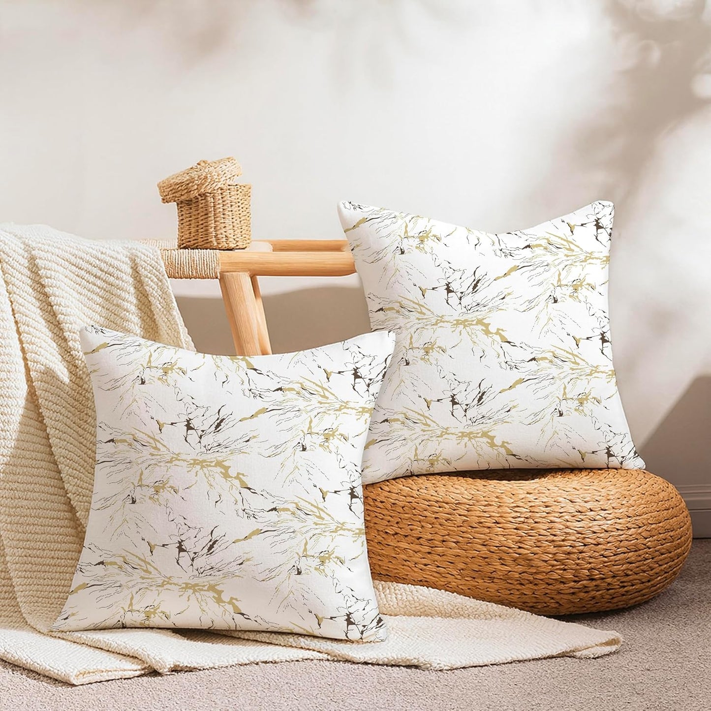 Cushion Covers – Poly Cotton 180 GSM Modern Print – 16x16 Inch Set of 2