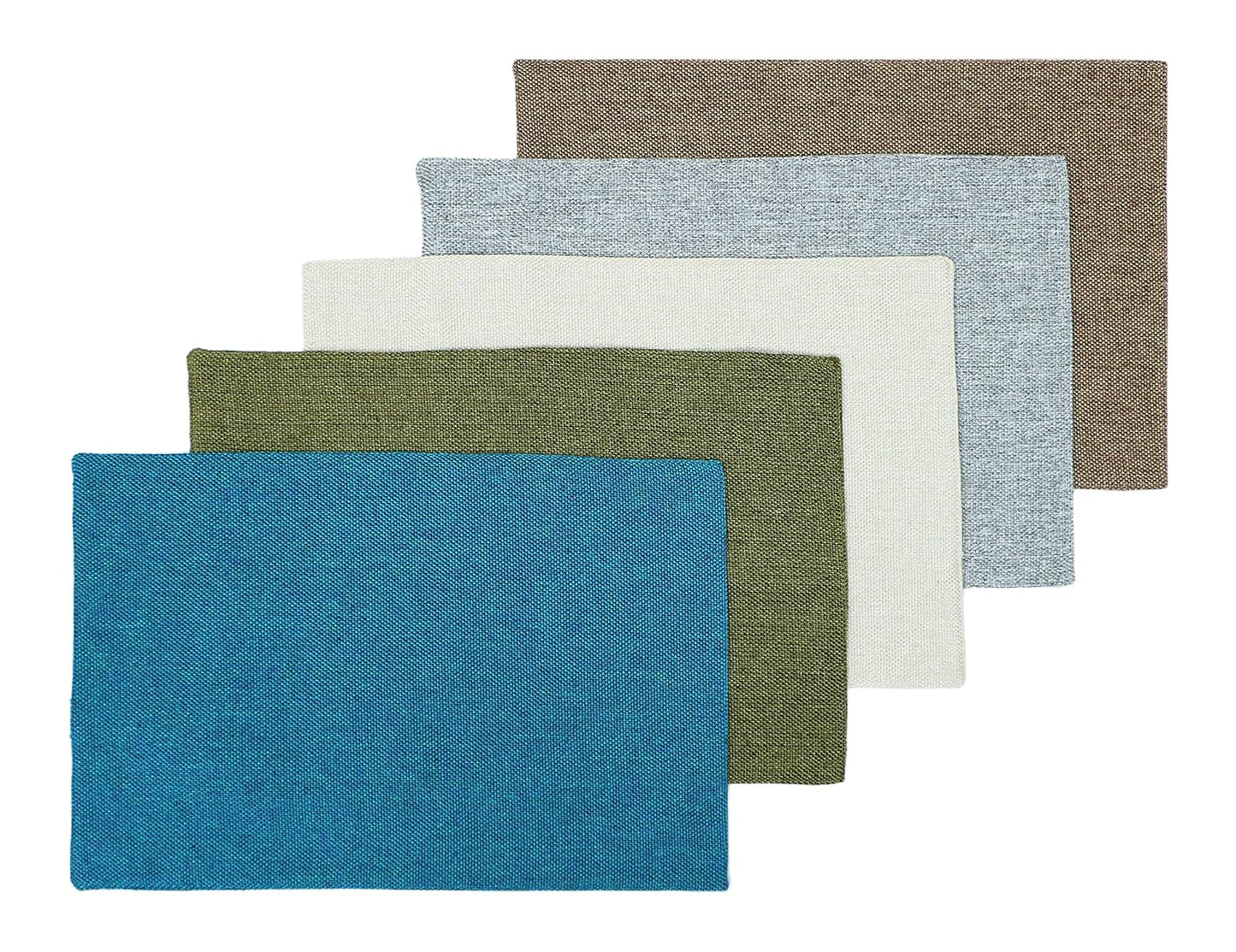 Table Placemats – Jute & Polyester, Heat-Resistant – 12"x18" (30x46cm) Set of 4