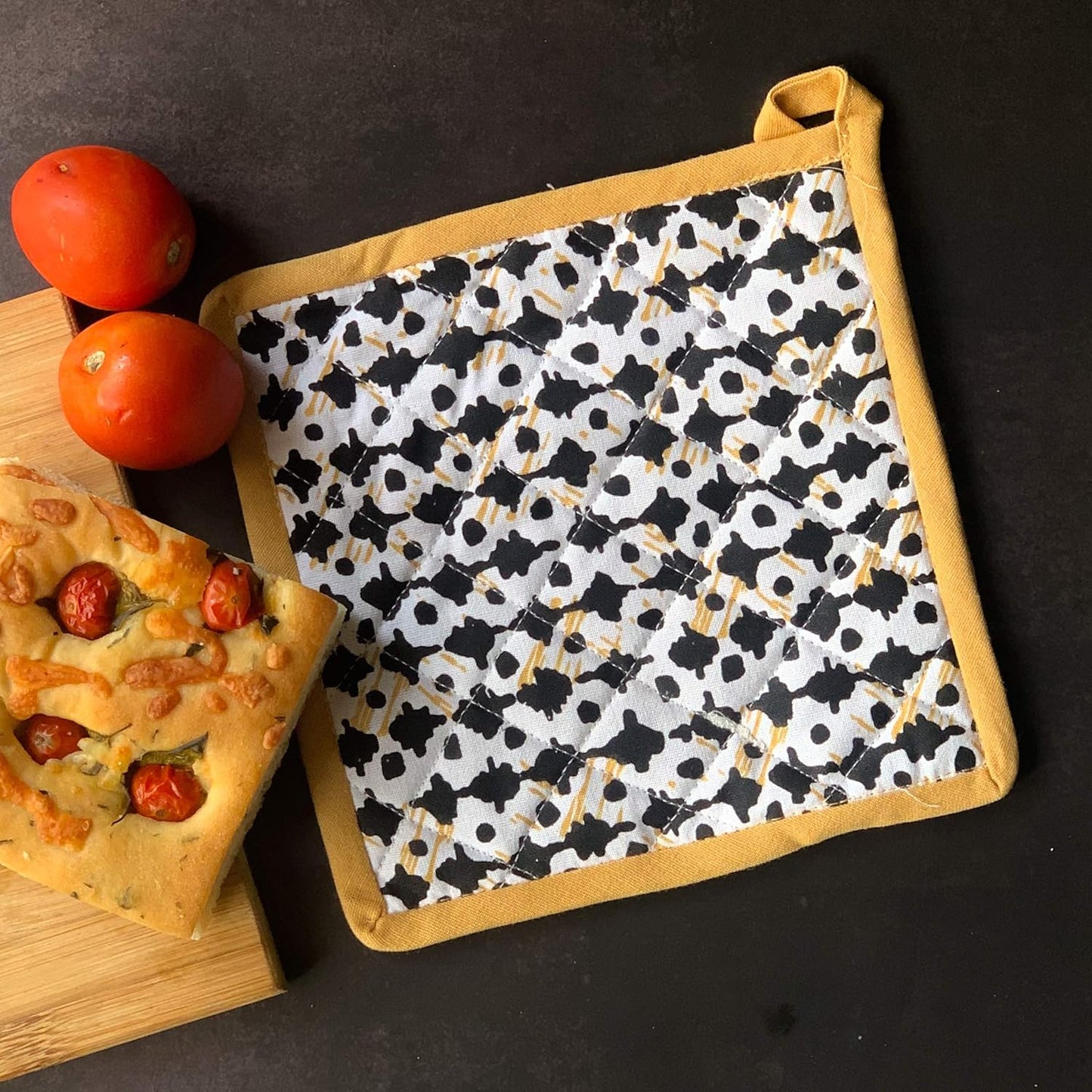 Organic Cotton Flower Print Oven Mitt Set – Kitchen Textiles – Durable 2-Piece Pack