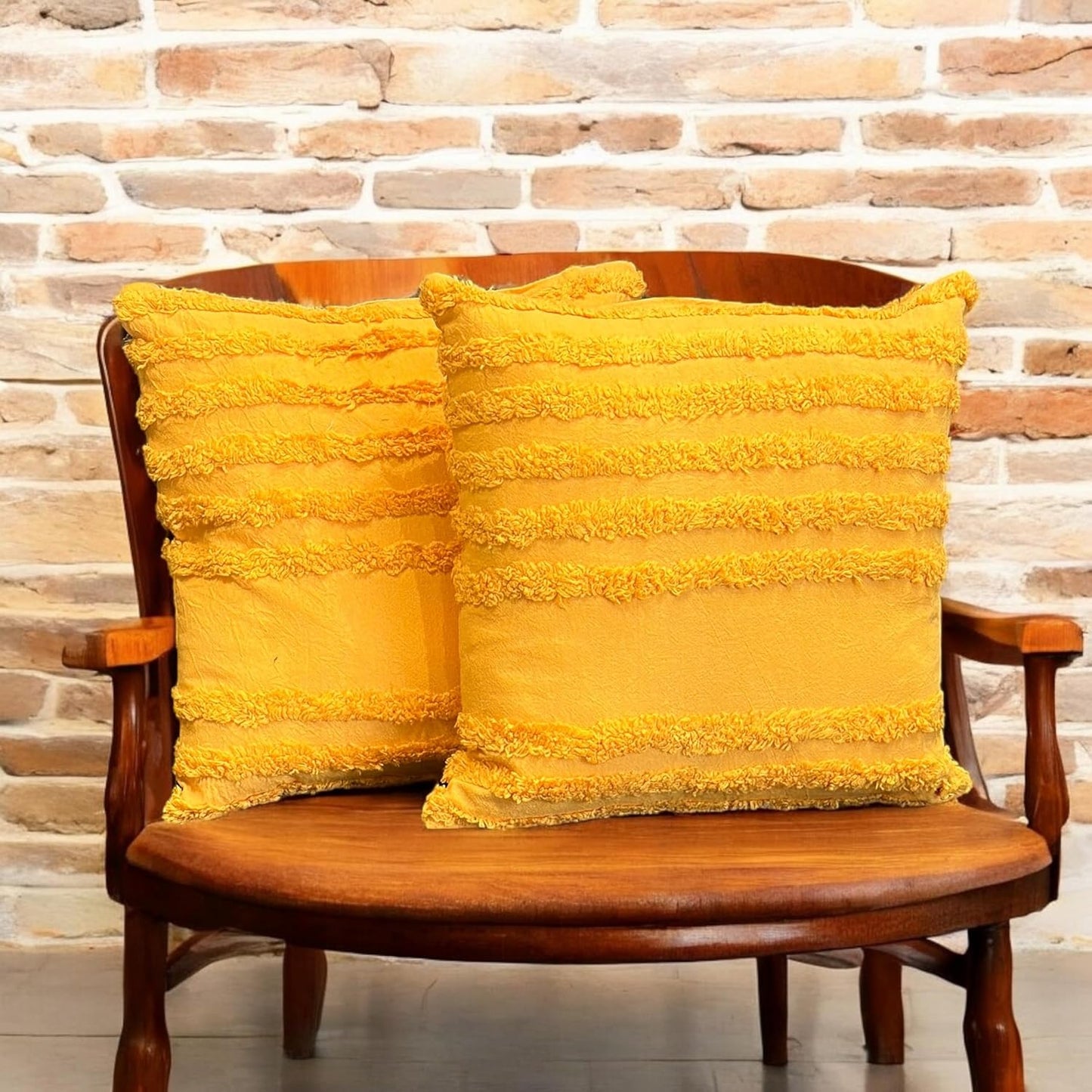 Tufted Cushion Cover – 100% Cotton Boho Style – 16x16 inch (Wholesale)