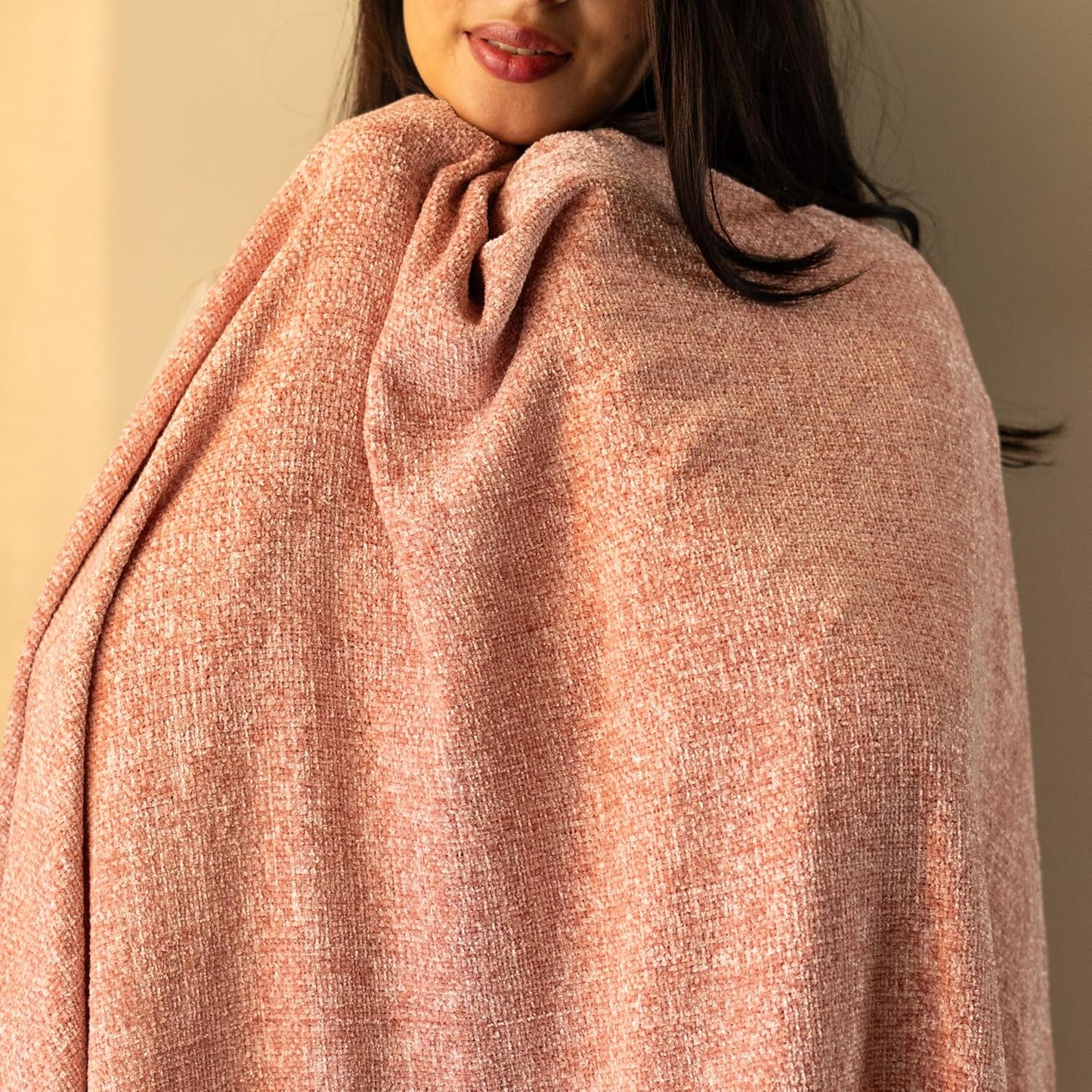 Soft Chenille Throw Blanket – Home Textile – Polyester Waffle Weave – 130x180cm