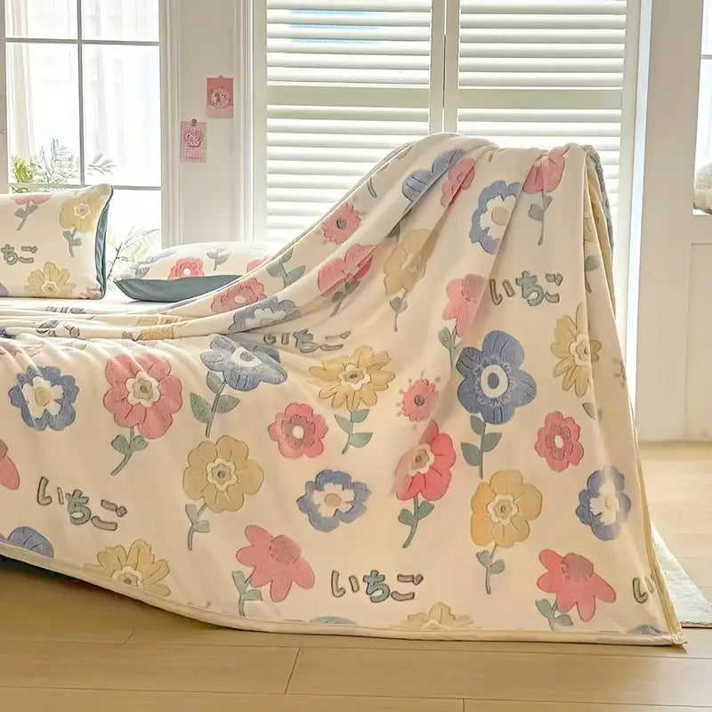 Tropical Throw Blanket - Machine Washable, Stain Resistant