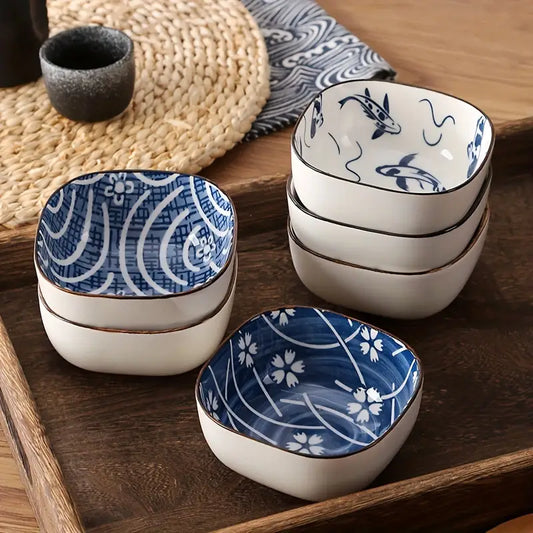 Japanese Ceramic Dipping Sauce Dishes Set - Snack/Hot Pot Seasoning