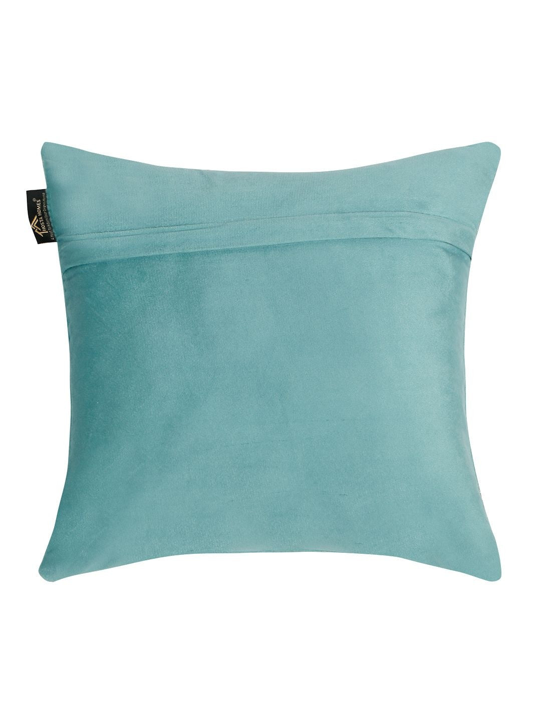 Set of 3 - Blue Embroidered Velvet Square Cushion Covers – Decorative Home Accents
