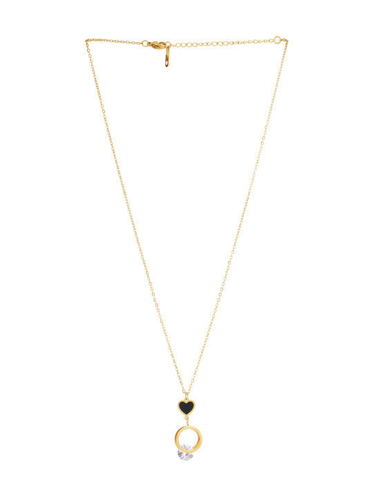 Heart Pendant – Necklace – Gold-Plated Stainless Steel – Individual Retail Unit