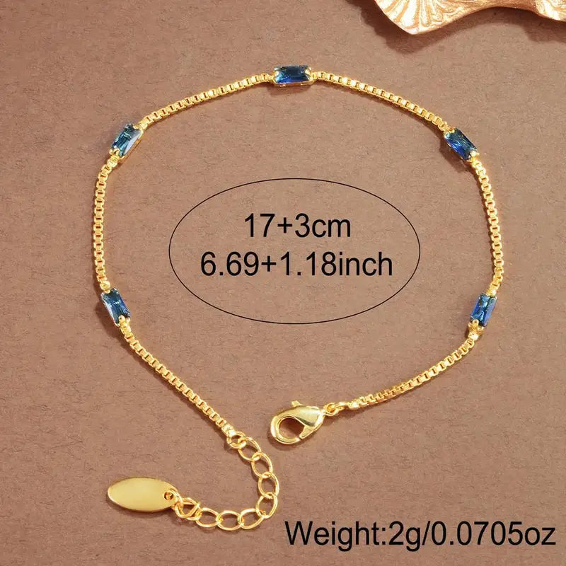 Zirconia Chain Bracelet Women - Elegant Daily Jewelry