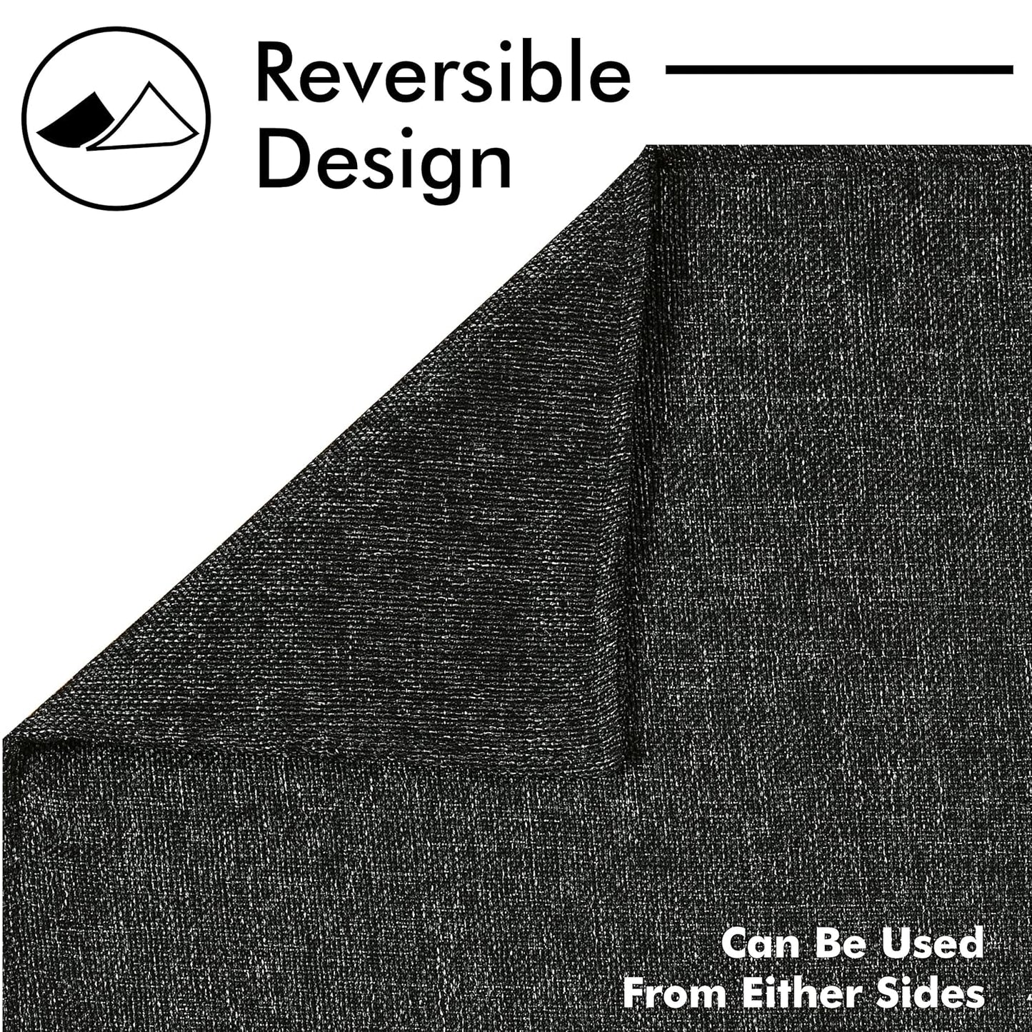 Dining Table Runner – Poly Jute, Black – 12x60 Inch (Wholesale)