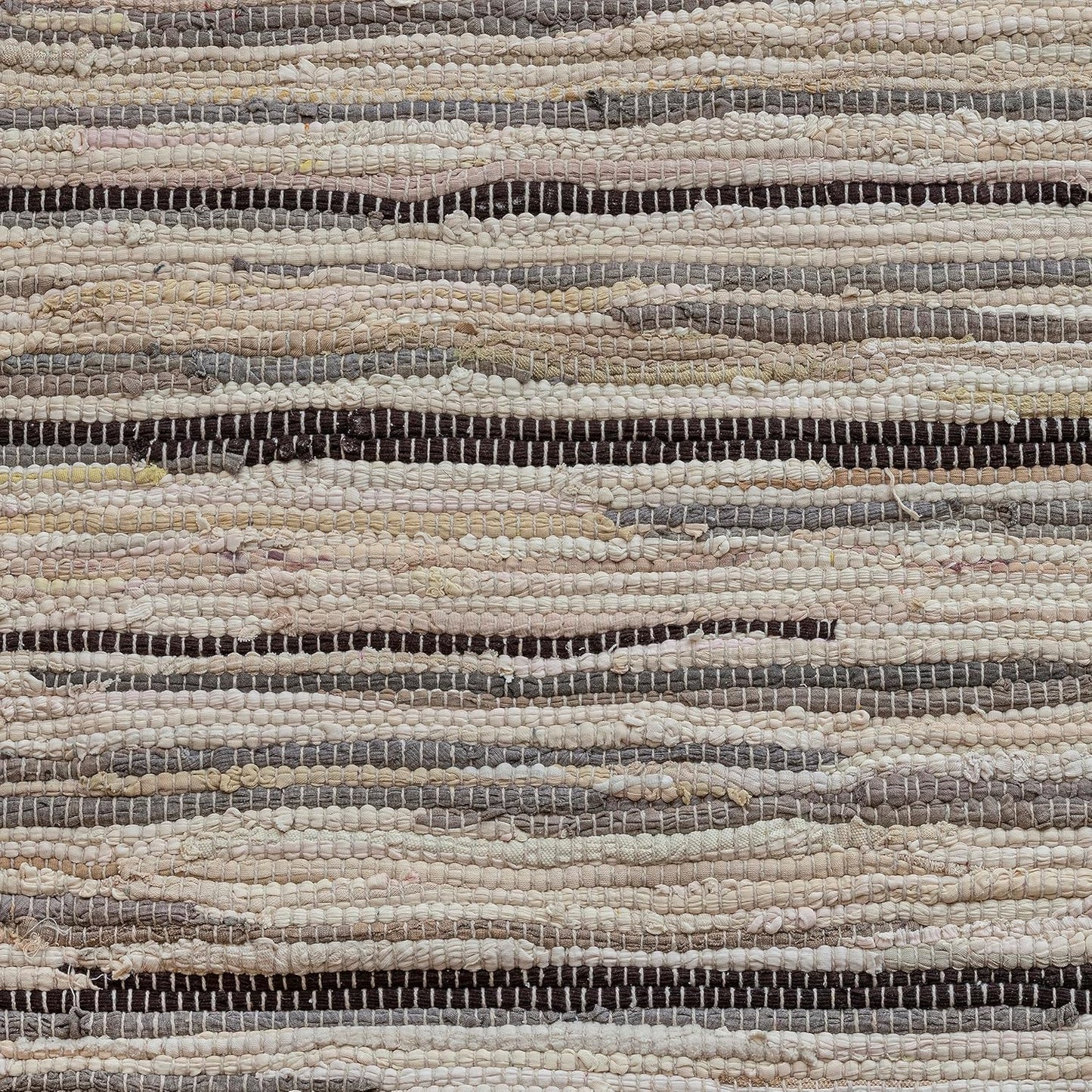 Chindi Area Rug – Recycled Cotton Blend – Reversible Striped – 20x32 Inch