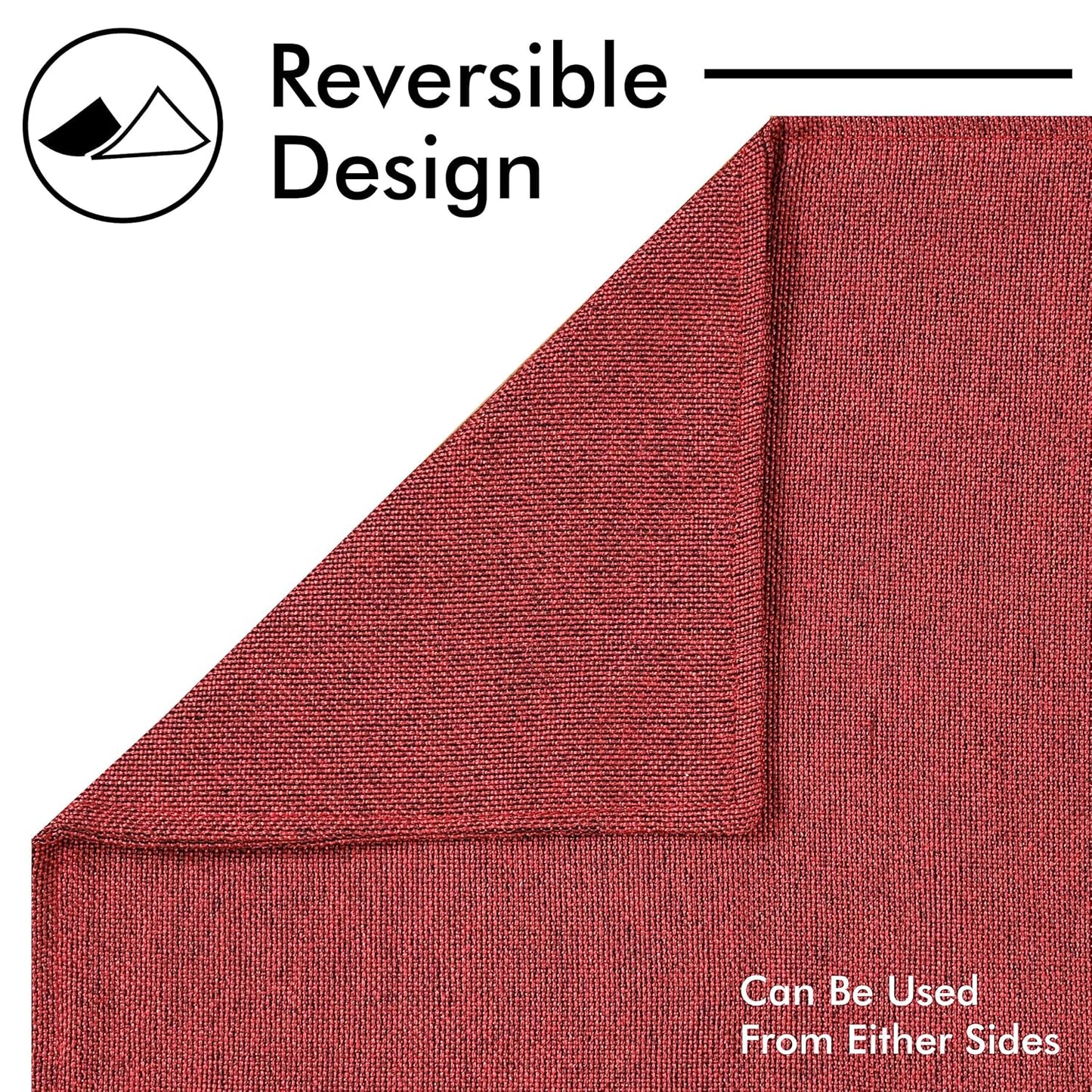 Dining Table Runner – Poly Jute Blend – 12x60 Inch, Maroon