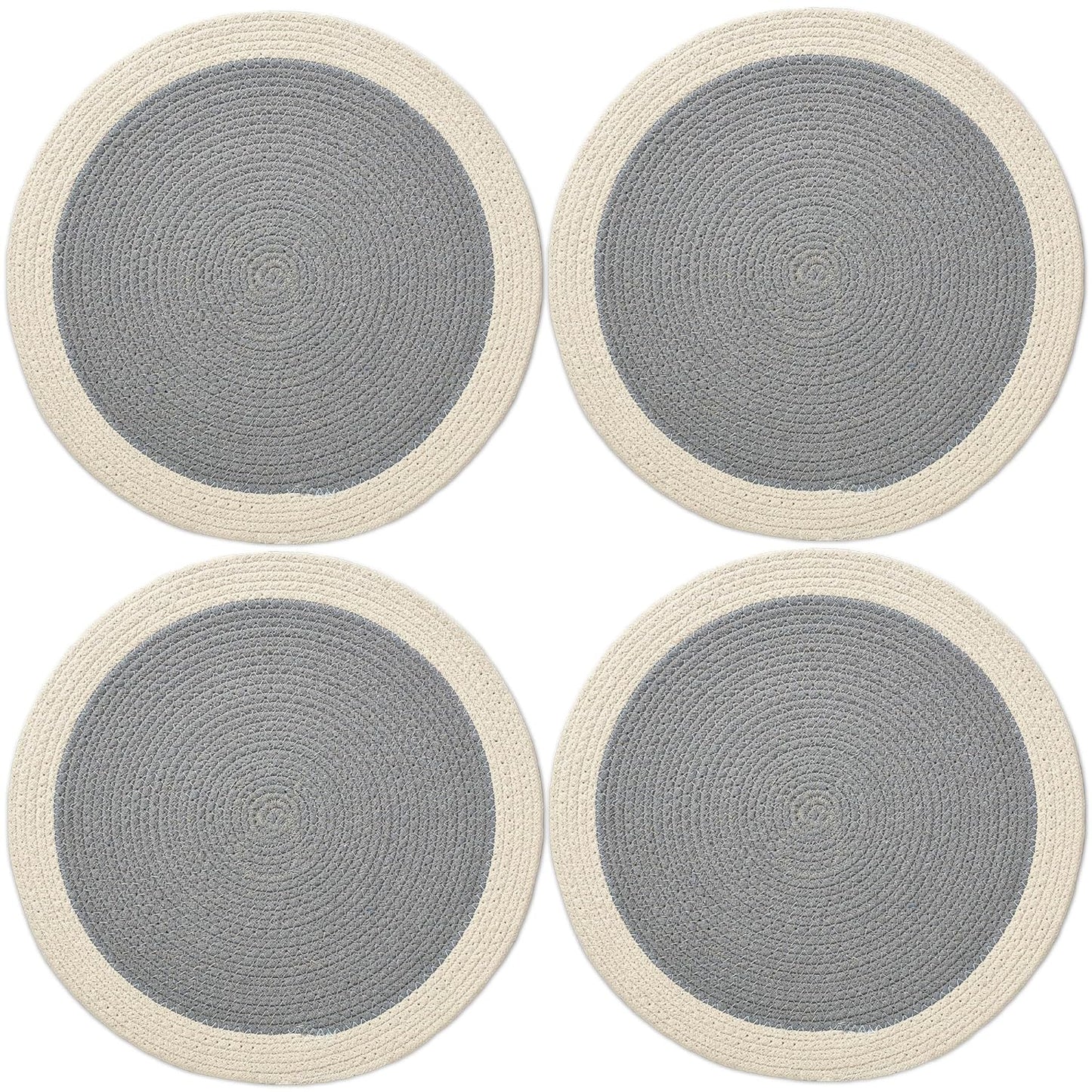 Dining Placemats – Heat-Resistant Cotton – 32cm Round, Set of 4