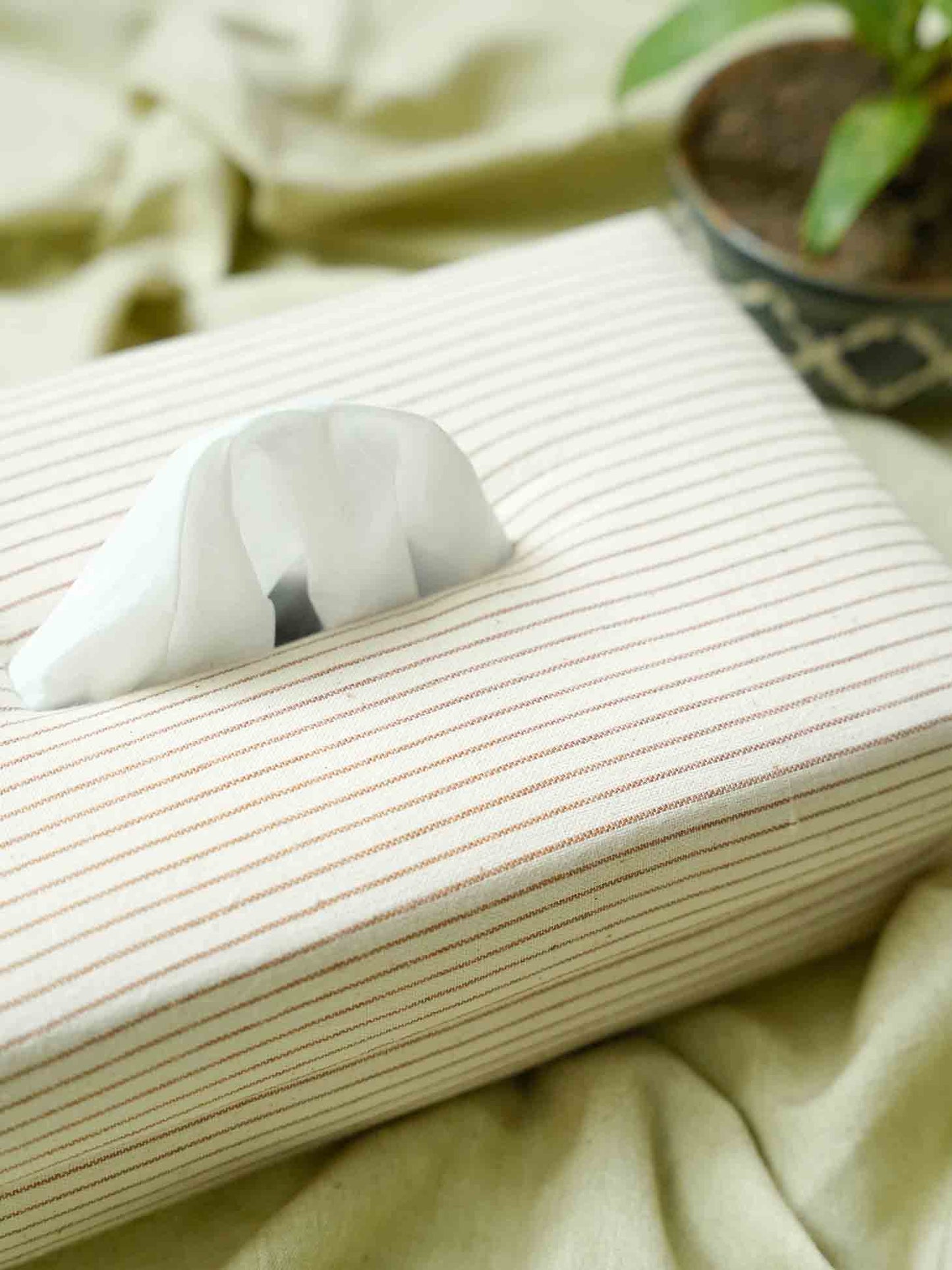 Handwoven Khadi Tissue Box - Eco-Friendly Fabric